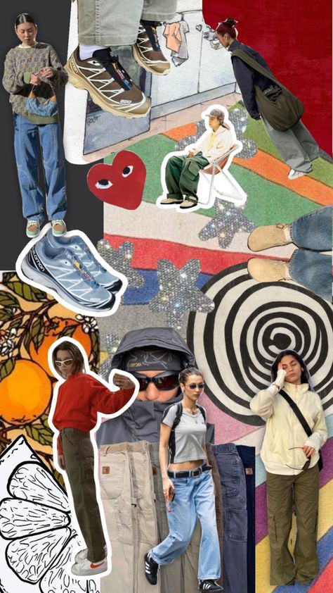 gorpcore/streetwear Gen Z Collage, Streetwear Moodboard, Four Loko, Z Photo, Generation Z, Fashion Wallpaper, Social Media Design Inspiration, Collage Design, Aesthetic Collage