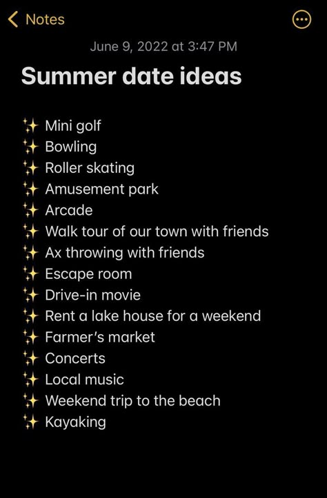 Summer Date Night Ideas, Summer Date Ideas, Things To Do With Your Boyfriend, Alphabet Dating, Creative Date Night Ideas, Cheap Date Ideas, Dream Dates, Date Activities, Romantic Date Night Ideas