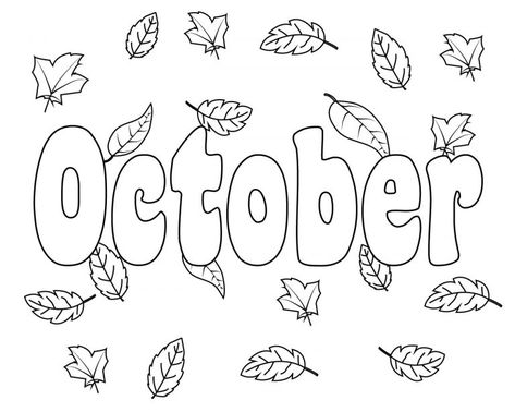 Top 10 October Coloring Pages for preschoolers, kindergarten, adults. October Colouring Pages, Coloring Pages October, October Themes, October Coloring Pages, October Pictures, Kindergarten Coloring Pages, Fall Kindergarten, Letter Worksheets, Printables Free Kids