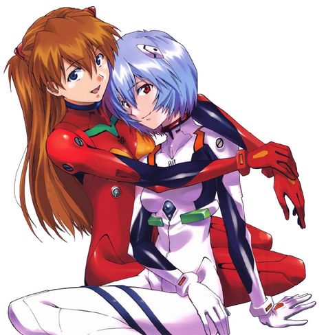 Asuka x Rei Asuka And Rei, The End Of Evangelion, Asuka Langley Soryu, Evangelion Art, Neon Evangelion, Asuka Langley, Rei Ayanami, Genesis Evangelion, Neon Genesis