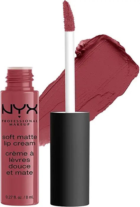 Best Pink Lipstick, Soft Natural Makeup, Nyx Soft Matte Lip Cream, Nyx Soft Matte, Makeup Soft, Nyx Lipstick, Metallic Lips, Soft Matte Lip Cream, Matte Lip Cream