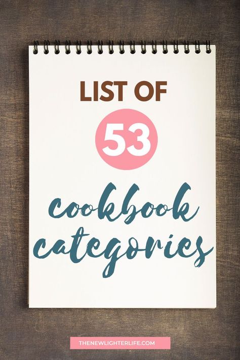 One topic I have not covered is ways to organize and pick the right cookbook categories for your cookbook.  If you scroll through this post I have an extensive list of 53 different cookbook categories you can select from to organize your treasured recipes. Cookbook Categories, Recipe Organization Binder, Free Microsoft Word, Organizing Recipes, Organize Recipes, Cookbook Organization, Diy Recipe Binder, Making A Cookbook, Recipe Categories