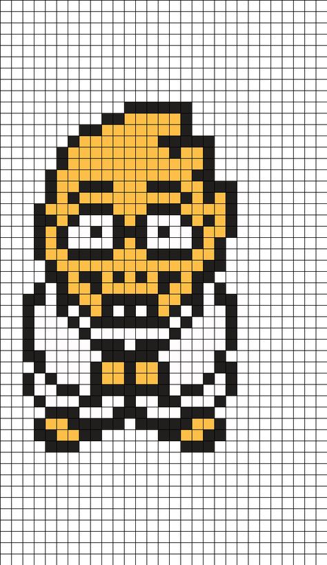 Alphys Undertale, Grille Pixel Art, Undertale Pixel Art, Pixel Art Minecraft, Image Pixel Art, Hama Art, Modele Pixel Art, Pixel Art Templates, Art Perle