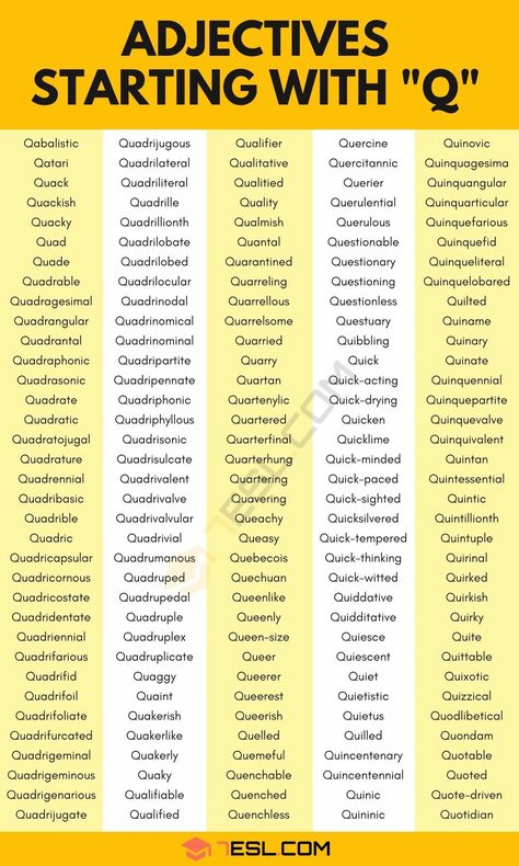 Q Words, Best Scrabble Words, Words With Q, Scrabble Words, English Adjectives, Words With Friends, Essay Writing Skills, Descriptive Words, Writing Motivation