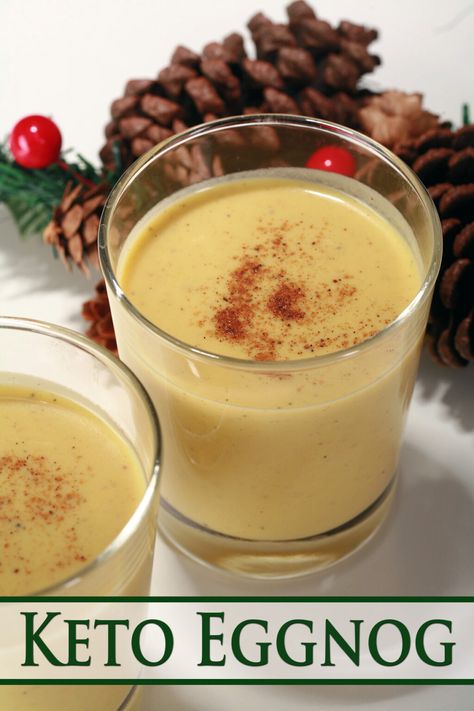 Low Carb Eggnog Recipe, Eggnog Rezept, Cooked Egg Nog, Keto Eggnog, Low Carb Christmas, Keto Christmas, Eggnog Recipe, Egg Nog, Keto Drink