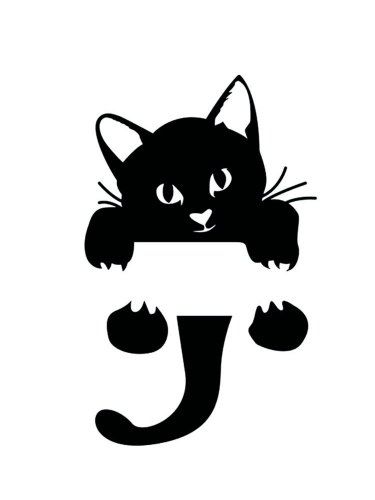 Cat Pfp Black And White, Black And White Cat Pfp, Cat Pfp Black, Black And White Cat Painting, White Cat Pfp, Cat Painting Black, White Cat Painting, Free Stencils Printables Templates, Pfp Black And White