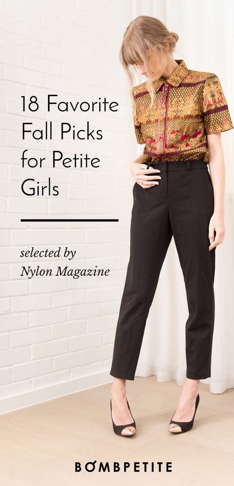 Our 18 Favorite Fall Picks For Petite Girls Mix it up this autumn with contrasting prints and fabrics | For petite girls, finding the perfect trench coat, midi skirt, or turtleneck can feel like an exercise in futility. Hems are far too long, sleeves drape past the fingertips, and collars jut up | petite style tips Fall Outfits Petite Women, Fall Petite Outfits, Fall Outfits For Petite Women, Fall Outfits Petite, Petite Fall Outfits, Petite Fall Fashion, Petite Girl Outfits, Fall Fashion Petite, Short Girl Outfits