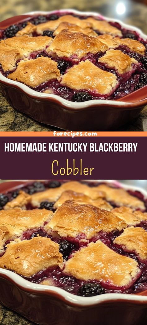 Kentucky Blackberry Cobbler, Blackberry Dessert Recipes, Pie Board, Easy Blackberry Cobbler, Berry Cobbler Recipes, Blackberry Dessert, Blackberry Cobbler Recipe, Cobbler Easy, Blackberry Recipes