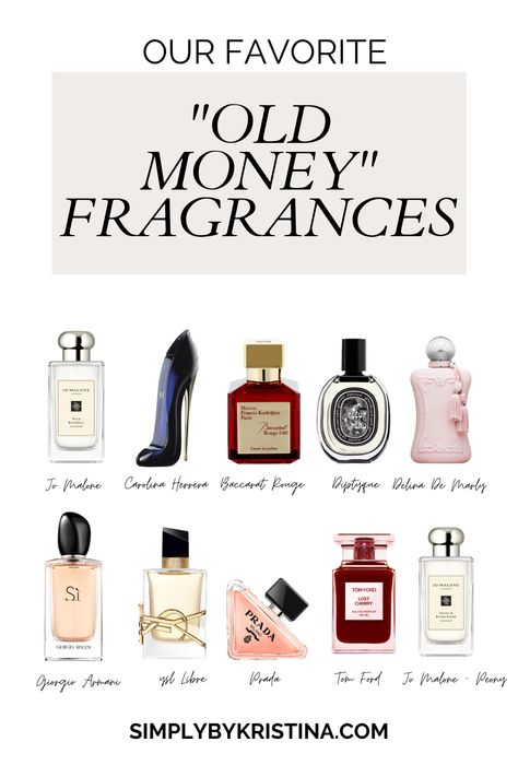 Looking to level up your fragrances collection with some “old money “ vibes? This post has you covered! Best perfumes for women | Popular Perfumes | Perfume Aesthetic | Old Money Aesthetic Best perfume | perfume collection | luxury perfume | designer perfume | affordable perfume | perfumes | perfume collection fragrance | perfume bottles | perfume combos | things to buy | perfumes to buy | smell good combo Best Parfumes Women, Perfume That Makes You Smell Rich, Luxury Women Perfume, Rich Women Perfume, Luxurious Perfume For Women, Rich Smelling Perfume, Classic Perfumes For Women, You Smell Expensive, Best Women’s Perfumes