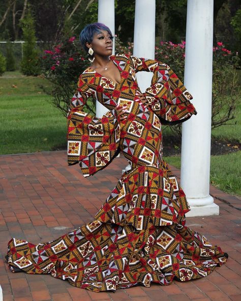 Ankara Prom Dress, Prom Dress African, African Prom Dress, African Mermaid, Dress African Print, Party Wear For Women, Dress Ankara, African Prom Dresses, African Print Dress Ankara