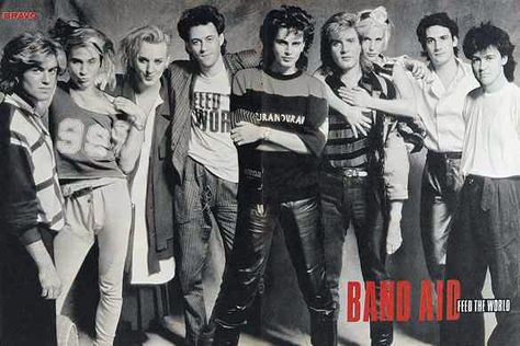 JOHN TAYLOR DAILY Band Aid 1984, Midge Ure, Bob Geldof, Tiger Beat, Simon Le Bon, 80's Music, Newspaper Headlines, 80s Bands, Culture Club