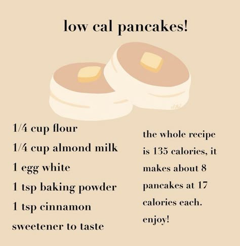 Sweet Healthy Recipes, Nothing Tastes As Good As Skinnytaste, Low Cal Pancakes, 100 Calorie Breakfast, Low Calorie Pancakes, Healthy Substitutes, Super Low Calorie, Food Calories List, Pancake Calories