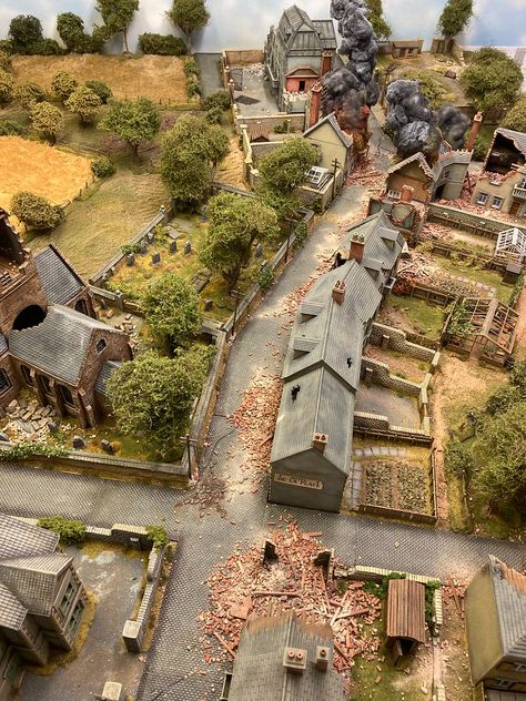 [TMP] "WW2 Normandy Village" Topic Metal Figures, Model Village, Wargaming Table, Company Of Heroes, Game Terrain, Landscape Model, Wargaming Terrain, Miniature Wargaming, Military Diorama