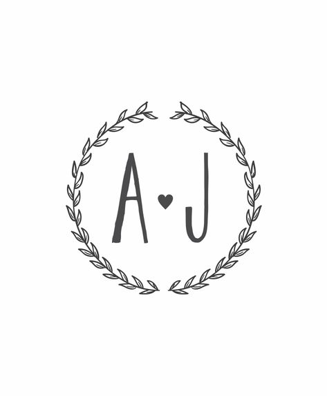 A And J Letters Love, Small Tats, Initials Logo Design, طابع بريدي, Love Poetry Images, Wedding Initials, Wedding Congratulations, Love Smile Quotes, Initials Logo