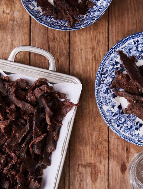 Teriyaki Beef Jerky — FIVE MARYS FARMS Smoker Jerky Recipes, Teriyaki Beef Jerky Recipe, Beef Jerky Dehydrator, Jerky Recipes Dehydrator, Jerkey Recipes, Teriyaki Beef Jerky, Homemade Jerky, Jerky Recipe, Beef Jerky Recipes