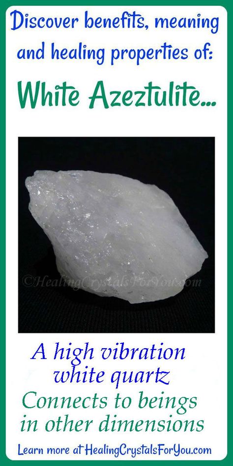 White Azeztulite is a high vibration white quartz connects to beings in other dimensions #WhiteAzeztulite #highvibrationstone #whitequartz #otherdimensions #HealingCrystals #CrystalProperties #MeaningsandUse Azeztulite Meaning, Other Dimensions, Quarts Crystal, Healing Crystals For You, White Quartz Crystal, Crystal Uses, Crystal Properties, Quartz Rock, Crystal Formations