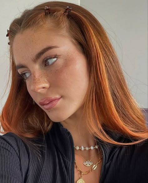 Ginger Hair Color, Clip Hairstyles, Hair Stylies, Penteado Cabelo Curto, Hair Inspo Color, Ginger Hair, Aesthetic Hair, Pretty Hairstyles, Summer Hairstyles