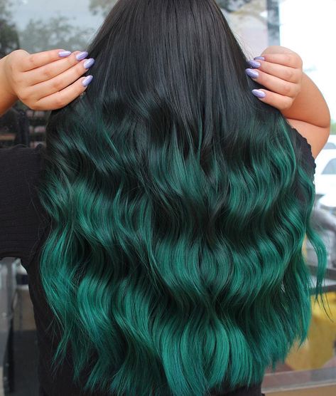 Peekaboo Hair Color, Color Melting Hair, Emerald Green Hair, Emerald Hair, Peekaboo Hair Colors, Peekaboo Hair, Fall Hair Color Trends, Hot Hair Colors, Fall Hair Color For Brunettes