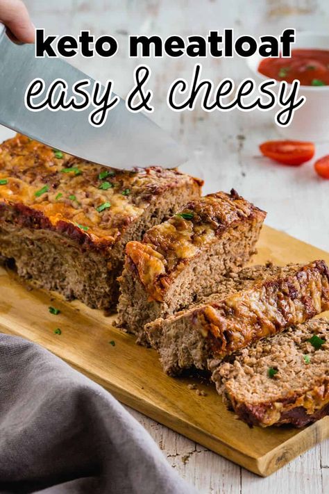 Keto Meatloaf Low Carb Meatloaf Recipes, Homemade Meatloaf Seasoning, Meatloaf Seasoning Recipe, Meatloaf Side Dishes, Cheesy Meatloaf, Perfect Meatloaf, Keto Meatloaf, Bariatric Meals, Meatloaf Glaze