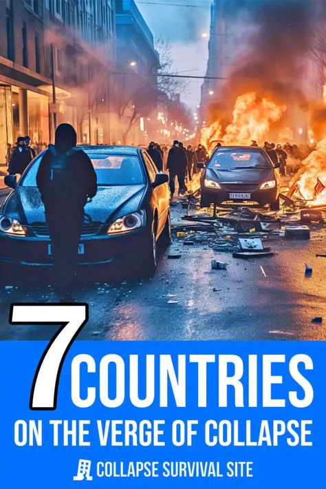 These countries are on the verge of collapse for a variety of reasons. Could the United States be next? Kids Survival Skills, Going Off The Grid, Bushcraft Skills, Survival Supplies, Urban Survival, Survival Techniques, Homestead Survival, Disaster Preparedness, Wilderness Survival