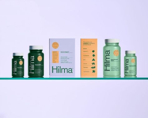 Hilma Simplifies Supplements With Natural Ingredients And Science - DIELINE Science Packaging, Supplement Label Design, Supplement Packaging, Cereal Packaging, Supplement Bottles, Supplements Packaging, Skincare Supplements, Laundry List, Technology Life