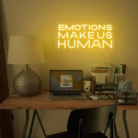 This neon sign with the theme of "Emotions Make Us Human" is best placed in environments such as psychological counseling centers, cultural and art venues, educational training institutions, and public recreational spaces. It can convey positive humanistic values and create a warm and thoughtful atmosphere. Of course, it will also be very rewarding to use it in personal office or living spaces. Floral creative neon sign Processing Time: The neon sign will be crafted and ready for shipment within Emotions Make Us Human, Counselors Office, Therapist Aesthetic, Art Therapy Office, Psychology Office, Counseling Office Decor, Counselors Office Decor, Personal Office, Therapist Office Decor