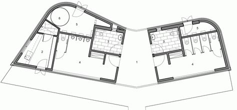 Cook Park Amenities by Fox Johnston (Sans Souci, Sydney, Australia) Toilet Floor Plan, Park Amenities, Restroom Architecture, Toilet Plan, Timber Battens, Public Toilet, Public Restroom, Architecture Design Concept, Toilet Design