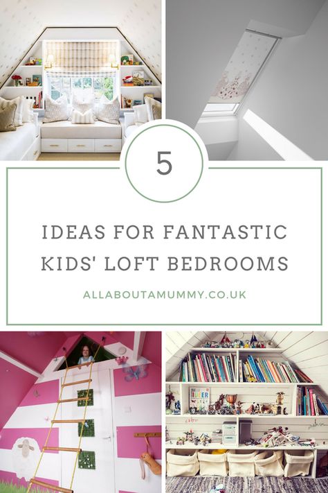 Great design ideas for kids' loft bedroom - loft conversion - attic conversion Small Loft Conversion Bedroom Ideas, Kids Loft Bedroom, Bedroom Loft Conversion, Loft Bedroom Kids, Loft Bedroom Ideas, Ideas For Small Homes, Loft Conversion Bedroom, Attic Decor, Attic Renovation Ideas