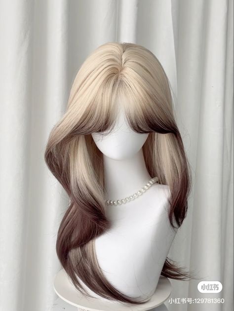 Pretty Hair Cuts, High Fashion Hair, Korean Hair Color, Hair Inspiration Long, Wig Styling, Dyed Hair Inspiration, Cosplay Hair, Pretty Hair Color, Hair Stylies