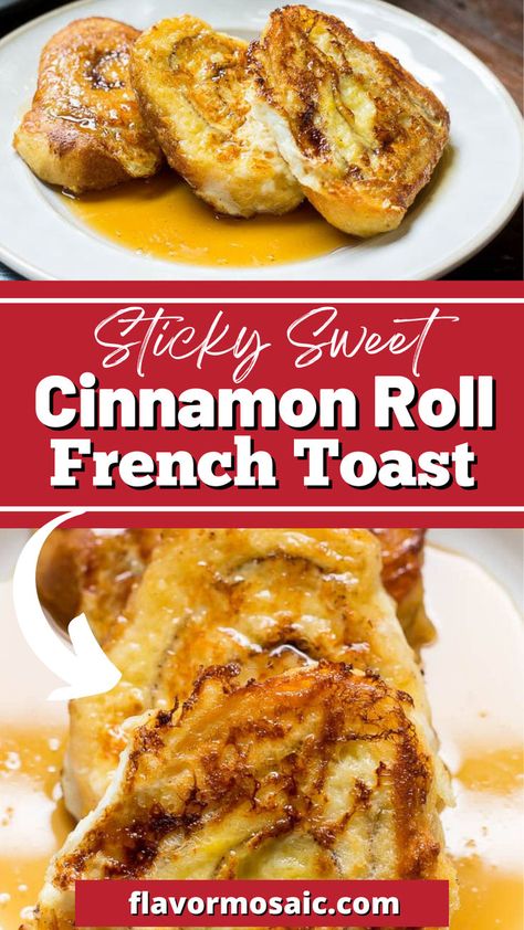 Our Sticky Sweet Cinnamon Roll French Toast combines some of my favorite childhood breakfast memories by combining cinnamon rolls and French toast. Cinnamon Roll French Toast is a traditional French Toast recipe except that it is made with cinnamon rolls instead of regular bread. It adds that cinnamon flavor and the sweetness of the cinnamon rolls to really take the French Toast over the top. French Toast Cinnamon, Childhood Breakfast, Easy Breakfast Casserole Recipes, Cinnamon Roll French, Delicious French Toast, Cinnamon Roll French Toast, Best Brunch Recipes, Breakfast Quiche Recipes, Breakfast Burritos Recipe