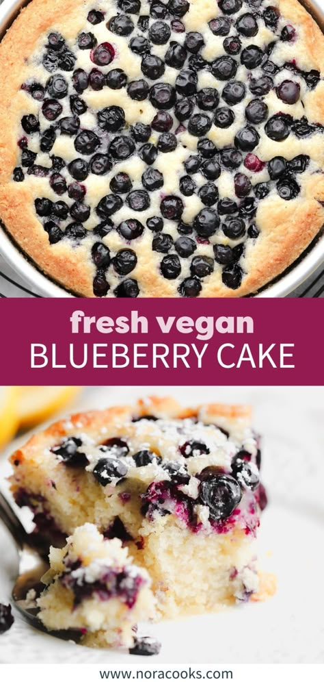 Gluten Free Vegan Deserts, Blueberry Recipes Vegan, Easy Vegan Cake 4 Ingredients, Eggless Blueberry Cake, Vegan Desserts Easy Quick, Vegan Blueberry Recipes, Vegan Blueberry Cake, Easy Vegan Cake, Vegan Blueberry Pie