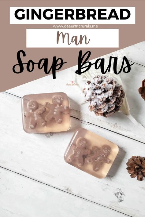 These DIY Gingerbread men Christmas Soap bars make adorable gifts. They are surprisingly easy to make using melt and pour soap base and silicone molds. Add the gingerbread essential oil blend to make them smell yummy or use your own favorite scent. Diy Christmas Soap, Gingerbread Soap, Silicone Molds Recipes, Christmas Soaps, Room Spray Recipe, Melt And Pour Soap Base, Homemade Gifts For Mom, Diy Gingerbread, Homemade Soap Bars