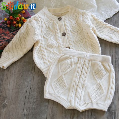 Baby Knit Sweater, Pull Bebe, Knit Baby Sweaters, Baby Knitwear, Bloomers Shorts, Short Cardigan, Kids Clothes Boys, Children Clothing, Baby Cardigan