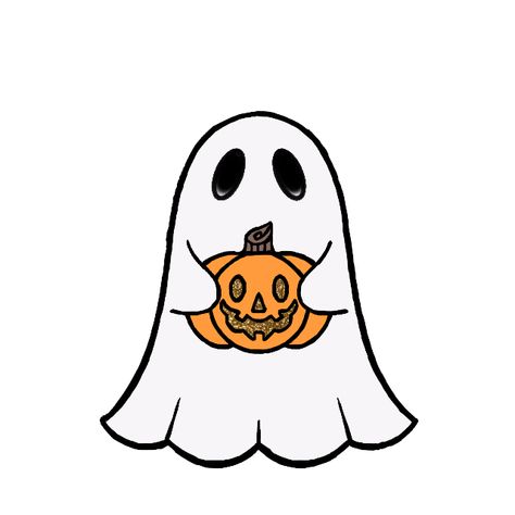 Pumpkin And Ghost Drawing, Pumpkin Ghost Drawing, Ghost With Pumpkin Drawing, Easy To Draw Halloween Pictures, Cute Halloween Drawings Pumpkin, Cute Halloween Ghost Drawing, Easy Things To Draw Halloween, Cute Things To Draw Halloween, Cute Spooky Stickers