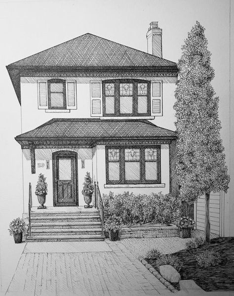 House Design Drawing, Colorful Landscape Paintings, Drawing Scenery, Architecture Drawing Sketchbooks, Perspective Drawing Architecture, Architecture Drawing Plan, Interior Architecture Drawing, Building Sketch, Architecture Sketchbook