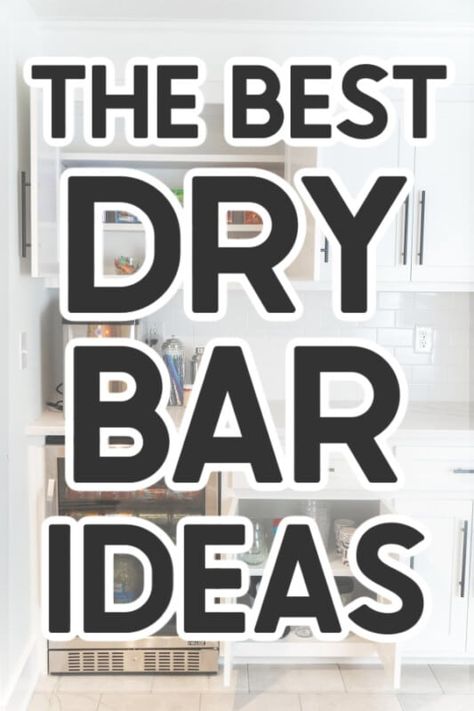 Remodel Bar Ideas, Back Bar Ideas Basements, Fun Bar Room Ideas, Dry Bar Essentials, Mini Dry Bar Ideas, Basement Drink Station, Dry Bar Set Up, Basement Bar Themes, Decorating Bar Area