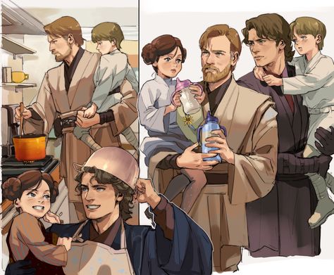 Columbo on Twitter: "AU where everything is fine and Padme left the kids with Obi wan and Anakin bc she’s busy #StarWars… " Obi Wan And Anakin, Star Wars Meme, Anakin Vader, Future Poster, Star Wars Jokes, Ur Mom, Liam Neeson, Baby Memes, Walt Disney Animation