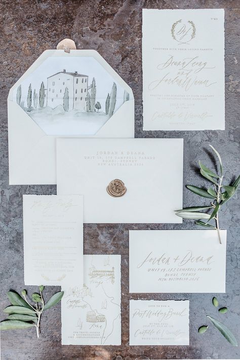 Tuscan Wedding Theme, Tuscan Inspired Wedding, Tuscan Wedding, Trendy Wedding Invitations, Wedding Invitation Inspiration, Calligraphy Wedding Invitation, Wedding Invitations Romantic, Countryside Wedding, Fall Wedding Invitations