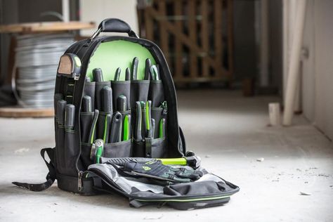 The 10 Best Tool Backpacks Tools Electrician, Best Tool Bag, Graffiti Bag, Electrician Tool Bag, Ergonomic Tools, Tool Backpack, Tech Backpack, Backpack Organization, Electrician Tools