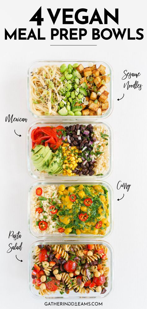 These vegan meal prep bowls are perfect if you’re looking for easy lunch ideas for busy weeks! Filled with different proteins, fresh veggies, and whole grains, these healthy lunches are wholesome, ready in a flash, and totally nutritious! Healthy Work Lunch Ideas Vegetarian, Veggie Work Lunch Ideas, Easy Lunch Options For Work, No Meat Lunch Ideas For Work, Vegetarian Lunch Ideas For Work Easy, Easy Filling Lunches For Work, Veggie Lunch Ideas For Work, Lunch Ideas For Work Vegetarian, Vegetarian Work Lunches