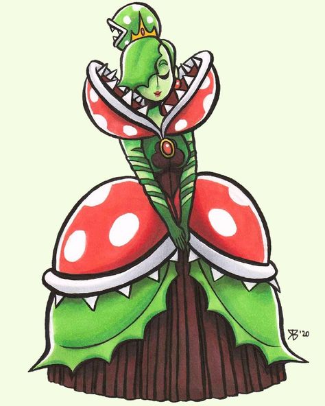 Queen of Piranha Plants by Richlitch on DeviantArt Toadette Fan Art, Pirhana Plant Costume Mario, Piranha Plant Costume, Mario Venus Fly Trap, Mario Piranha Plant Diy, Piranha Plant Lamp, Cosplay 2022, Mario Stickers, Pirhana Plant Mario