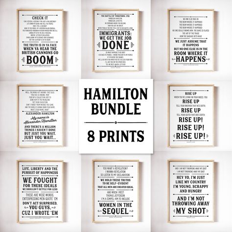 Hamilton Print Bundle, Hamilton Musical, Alexander Hamilton, Hamilton Print, Musical Theatre, Hamilton Gifts, Hamilton Wall Art Hamilton Lyrics, Musical Wall Art, Hamilton Poster, Hamilton Quotes, Hamilton Gifts, Educational Wall Art, Hamilton Musical, Musical Theater, Alexander Hamilton