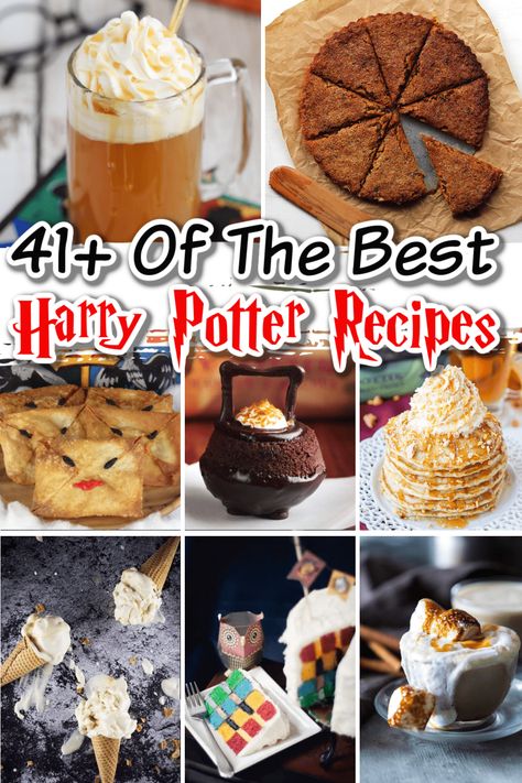 Harry Potter Food - Having a Harry Potter birthday? You'll need Harry Potter recipes too! These delicious treats from Harry Potter cakes to butterbeer will make it an awesome Harry Potter party! #harrypotter #harrypotterfood #harrypotterrecipes #harrypotterbirthday #harrypotterparty #hogwarts Harry Potter Food Ideas, Harry Potter Recipes, Harry Potter Treats, Harry Potter Snacks, Harry Potter Parties Food, Harry Potter Movie Night, Harry Potter Marathon, Parties Food, Harry Potter Bday