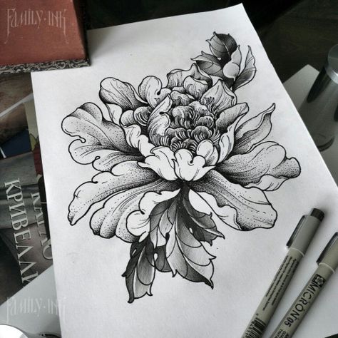 Simple Flower Tattoo, Tattoo Apprenticeship, Peonies Tattoo, Kampot, Floral Tattoo Design, Tattoo Portfolio, Flower Sketches, Unique Tattoo, Tattoo Stencils