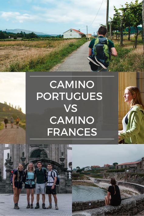 Which Camino trail should you walk? Here are the main differences between the Portuguese and the Frances route. #canimo #caminosantiago #europeantrekking Camino Trail, Camino Portuguese, Traditional Spanish Recipes, Trail Life, Hotel Building, The Camino, Backpacking Tips, Spain And Portugal, Wine Region