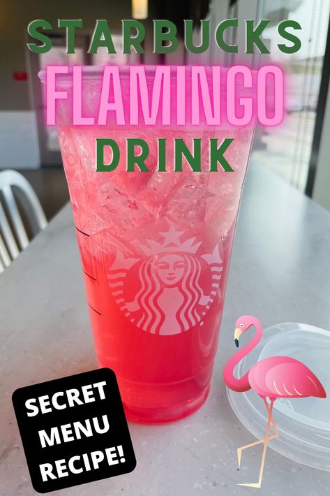 This Secret Menu Starbucks Pink Flamingo Drink is Meant to Be Sipped on Poolside Pink Flamingo Drink, Flamingo Party Food, Secret Menu Starbucks, Menu Starbucks, Party Food For Adults, Birthday Party Menu, Flamingo Drink, Starbucks Secret Menu Recipes, Mini Caramel Apples