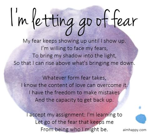 A Supportive Affirmation for Letting Go of Fear... so you can live the life that you really, really love -- one that feels like your own Letting Go Of Fear, Yoga Inspiration Quotes, A Course In Miracles, Learning To Let Go, Morning Affirmations, Self Affirmations, Love Is, Positive Self Affirmations, Love Affirmations