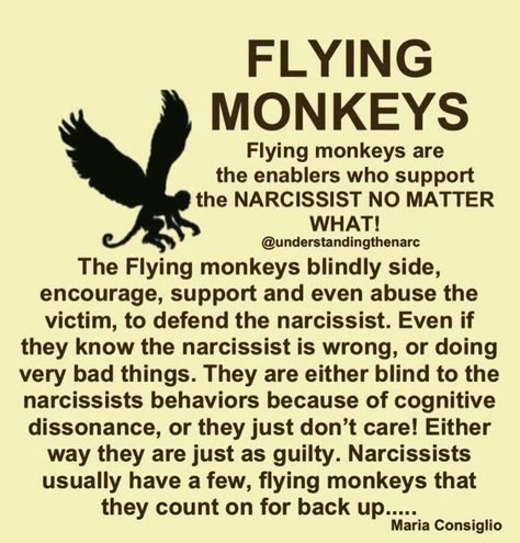 The Flying Monkey - What does this term have to do with a Narcissist? Mommie Dearest, Meaningful Things, Narcissistic Family, Flying Monkeys, Narcissistic People, Narcissistic Mother, Narcissistic Parent, Cognitive Dissonance, Toxic Family