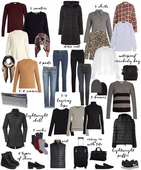 Cold Weather Weekend Outfits, Winter Cruise Outfits Cold Weather, Airport Style Winter, Natalie Paris, Winter Travel Packing, Cold Weather Packing, Cold Weather Travel, Winter Travel Outfit, Travel Capsule Wardrobe