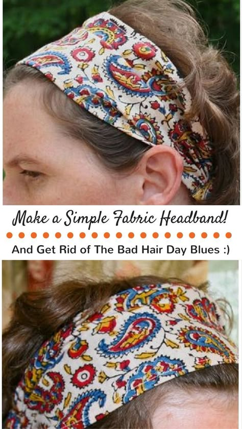 Cute and easy headband tutorial.  DIY cloth headband by Gingercake.  Easy and quick!  Looks cute too. Cloth Headband, Sewing Headbands, Headband Diy, Bohemian Headband, Headband Tutorial, Headband Outfit, How To Make Headbands, Fabric Headbands, Boho Headband